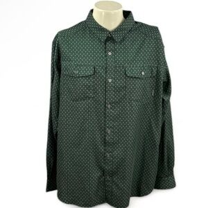 Columbia Men's Omni-Wick Long Sleeve Roll Cuff Vented‎ Green Outdoor Shirt Large